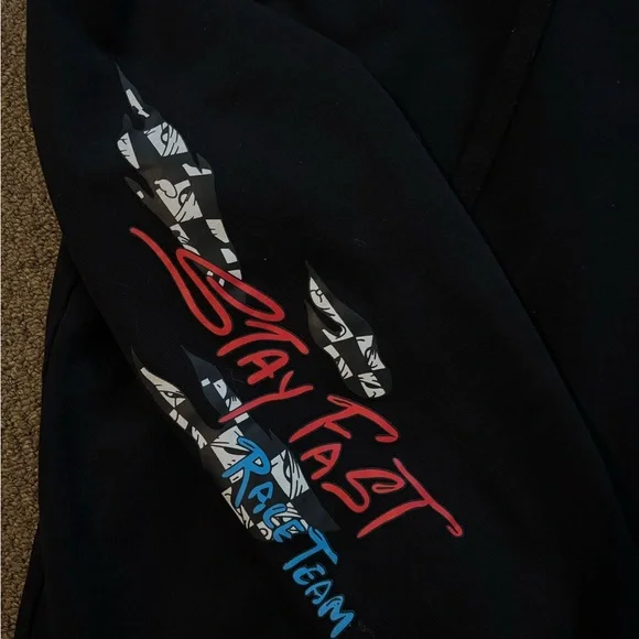 Chrome Hearts Black Red & Blue Matty Boy Stay Fast Hoodie - Picture 4 of 8